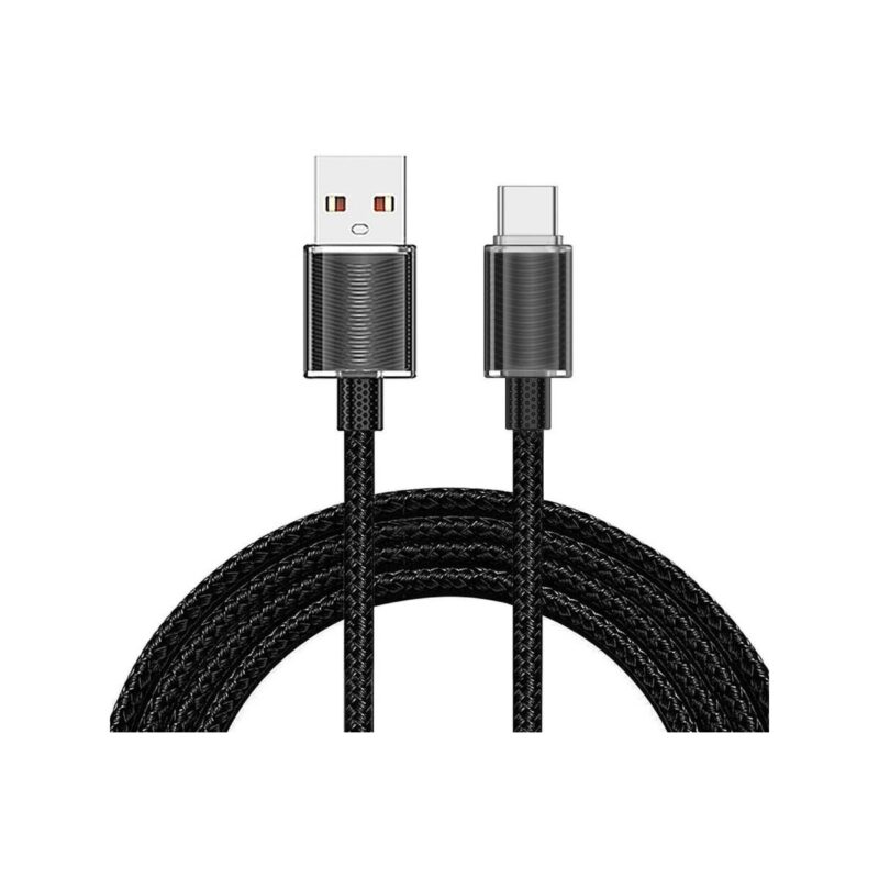 Kabel VIDVIE CB4024 USB/Type C 6A, 1.2m czarny