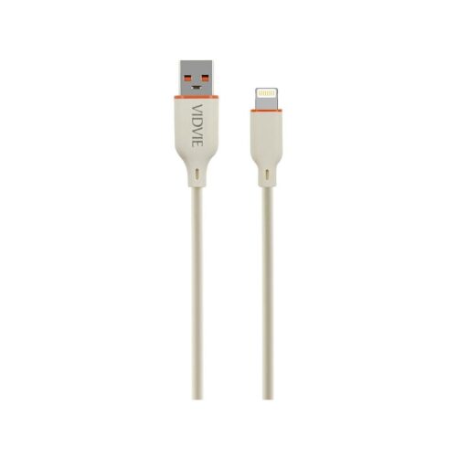 Kabel VIDVIE CB4028 USB/iPhone 3A, 1.2m beżowy
