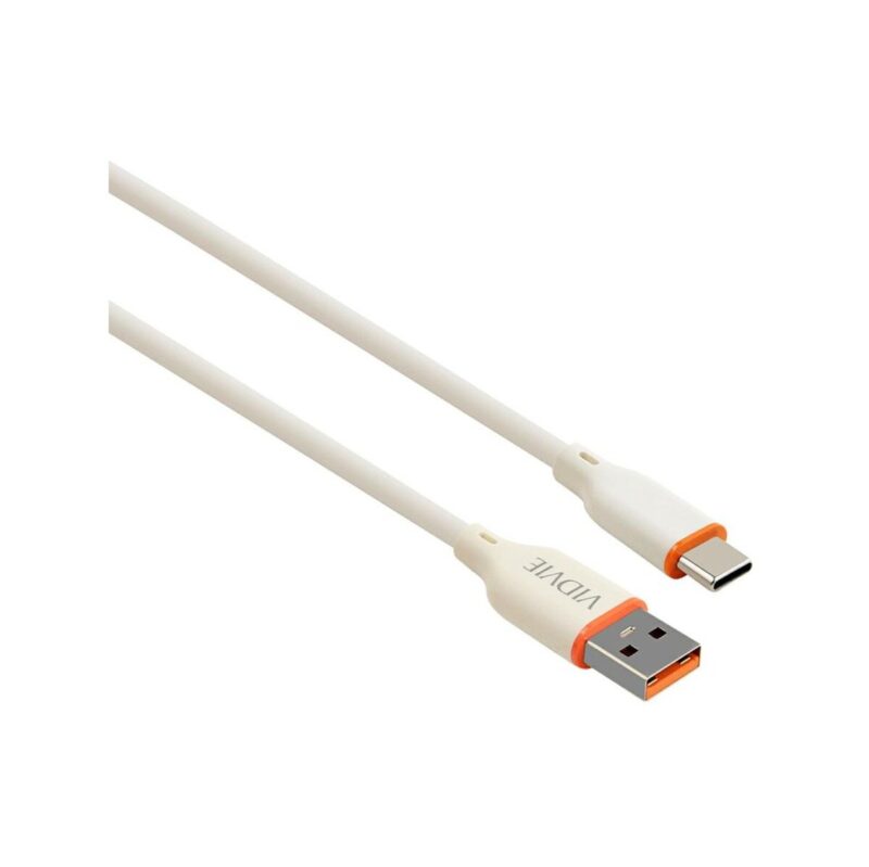 Kabel VIDVIE CB4028 USB/Type C 6A, 66W, 1.2m beżowy