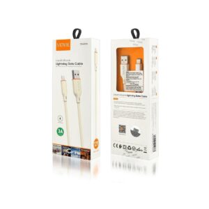 Kabel VIDVIE CB4028 USB/iPhone 3A, 1.2m beżowy