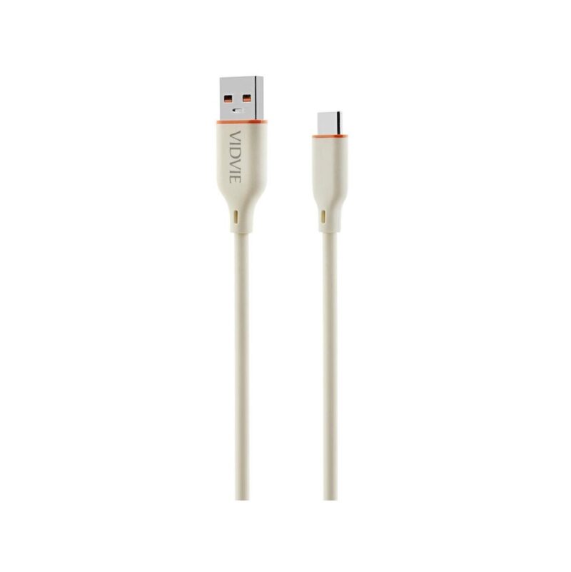 Kabel VIDVIE CB4028 USB/Type C 6A, 66W, 1.2m beżowy