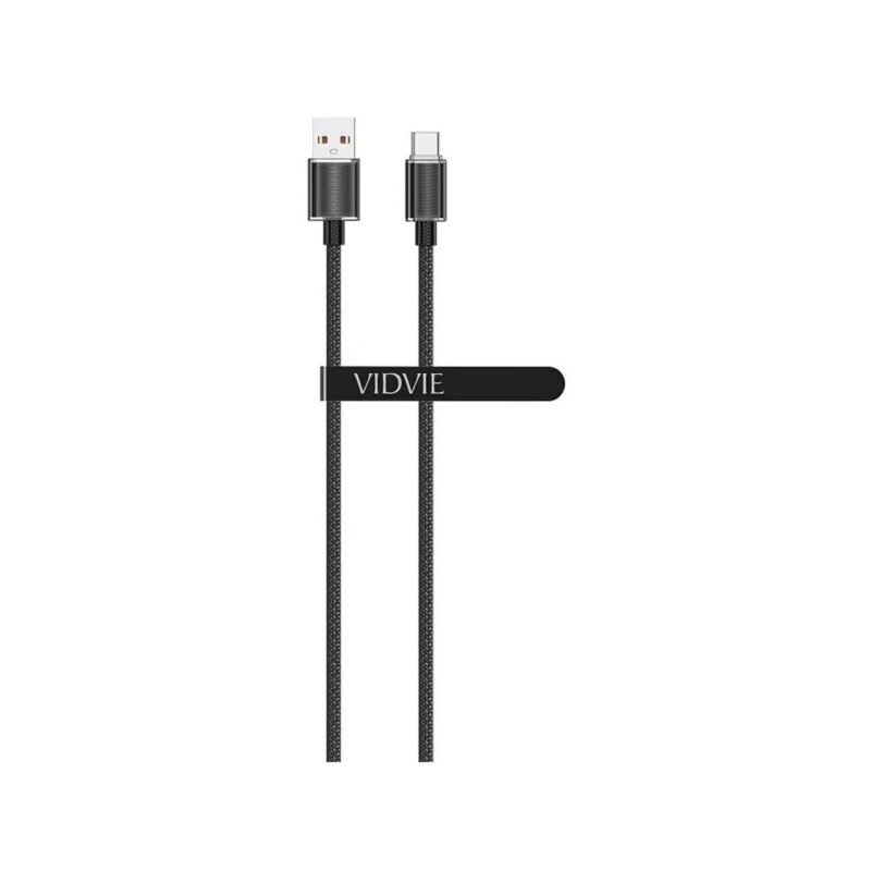 Kabel VIDVIE CB4024 USB/Type C 6A, 1.2m czarny
