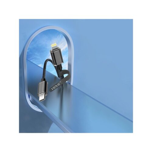 Kabel VIDVIE CB4024 USB/iPhone 3A, 1.2m czarny