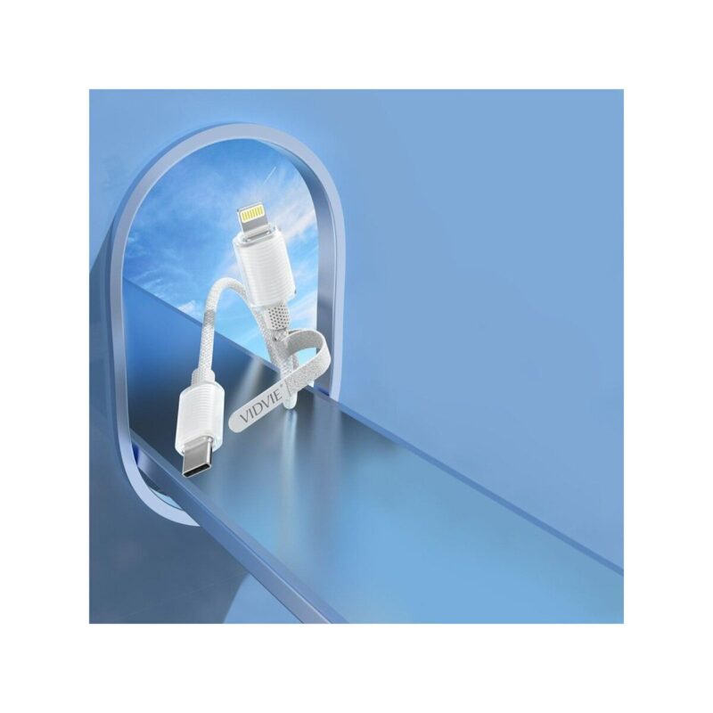 228489-large-default-kabel-vidvie-cb4024-usbiphone-3a-1-2m-bialy Kabel VIDVIE CB4024 USB/iPhone 3A, 1.2m biały