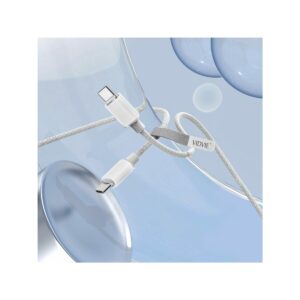 Kabel VIDVIE CB4024 USB/Type C 6A, 1.2m biały