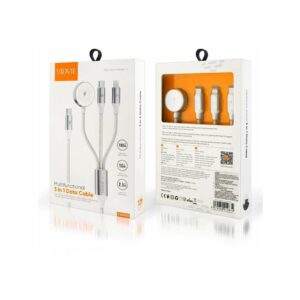 Kabel VIDVIE CB4026 Type-C/Type-C + iPhone + iWatch wireless charging 100W, 1.2m biały