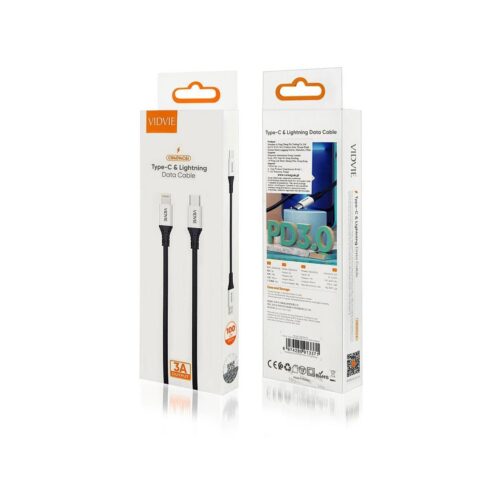 Kabel VIDVIE CB4014 Type C/iPhone 3A, 1m czarny