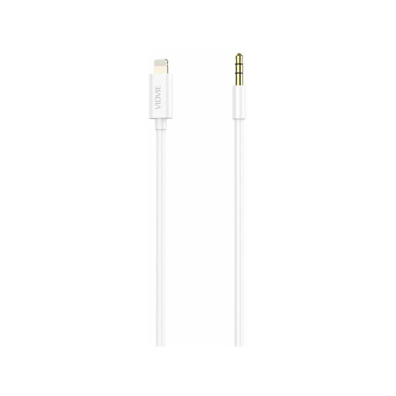 Kabel VIDVIE AL1108 Jack 3.5mm/iPhone 1.5m biały