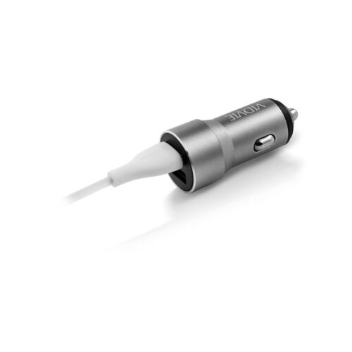Ładowarka samochodowa VIDVIE CC526 2xUSB + kabel Type C 2.4A szary
