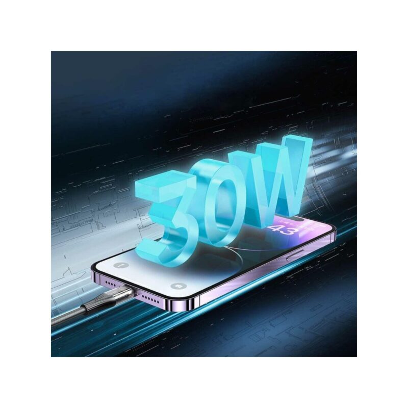 Kabel VIDVIE CB4017 Type C/iPhone PD 30W, 1.2m czarny