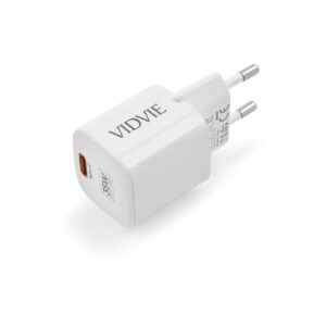 Ładowarka sieciowa VIDVIE PLE254 1xType C 3A 35W GaN compatible PD20W biały