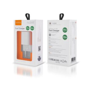 Ładowarka sieciowa VIDVIE PLE255 1xUSB + 1xType C 3A 35W GaN compatible PD20W biały