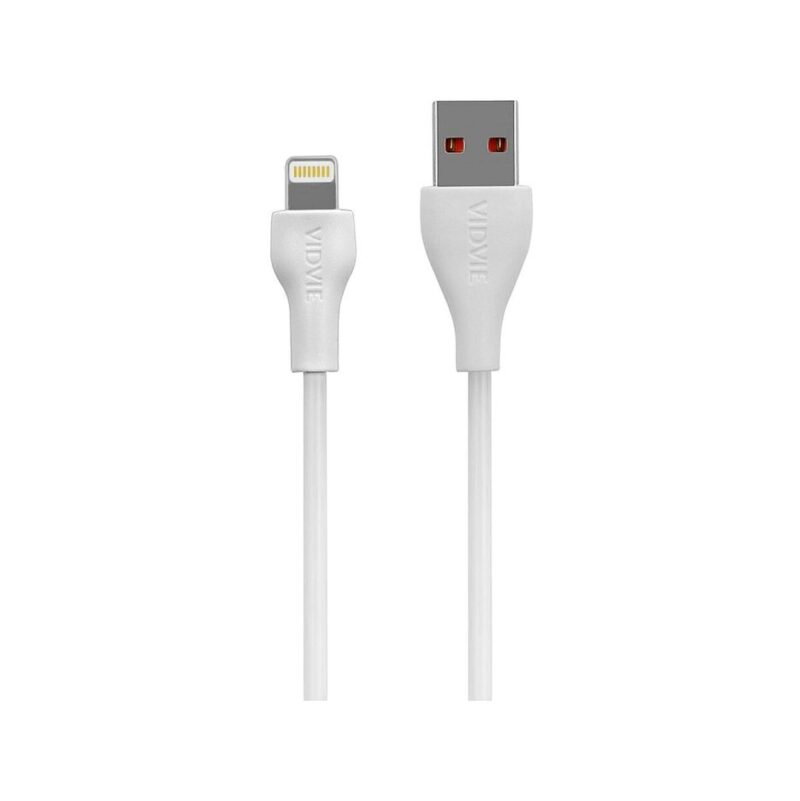 Ładowarka sieciowa VIDVIE PLE245 2xUSB + kabel Iphone 2.4A biały