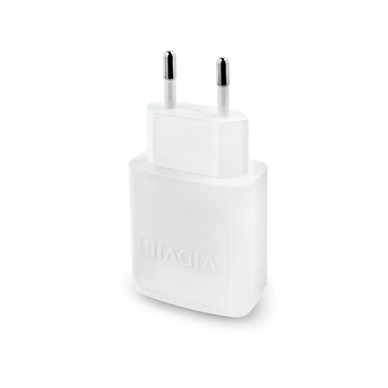 Ładowarka sieciowa VIDVIE PLE245 2xUSB + kabel Iphone 2.4A biały