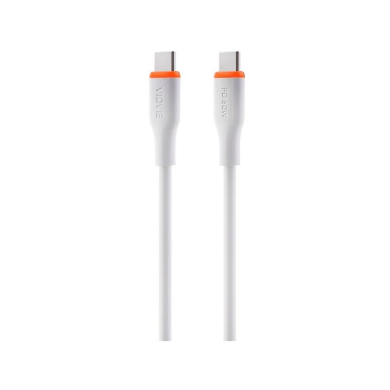 Kabel VIDVIE CB4031 Type C/Type C 60W, 1m biały