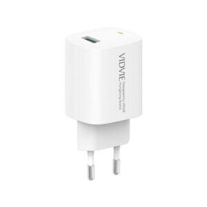 Ładowarka sieciowa VIDVIE PLE249 1xUSB + kabel iPhone 3A 18W QC 3.0 biały