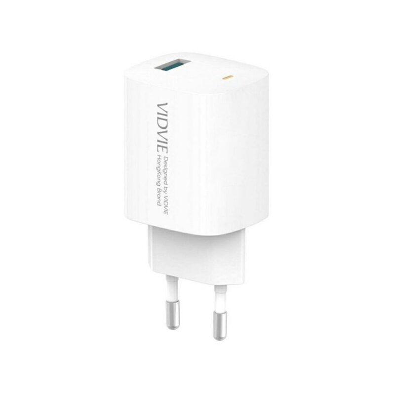 Ładowarka sieciowa VIDVIE PLE249 1xUSB + kabel Type C 3A 18W QC 3.0 biały