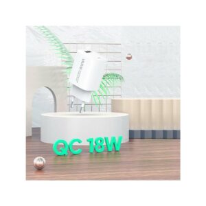 Ładowarka sieciowa VIDVIE PLE249 1xUSB + kabel Type C 3A 18W QC 3.0 biały