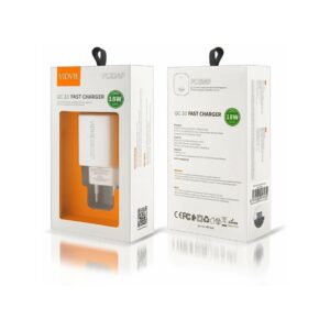 Ładowarka sieciowa VIDVIE PLE249 1xUSB + kabel Type C 3A 18W QC 3.0 biały