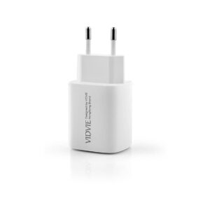 Ładowarka sieciowa VIDVIE PLE249 1xUSB + kabel Type C 3A 18W QC 3.0 biały