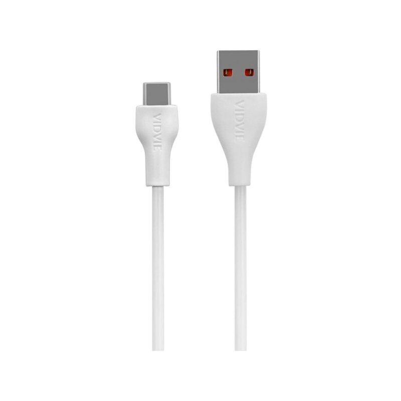Ładowarka sieciowa VIDVIE PLE249 1xUSB + kabel Type C 3A 18W QC 3.0 biały
