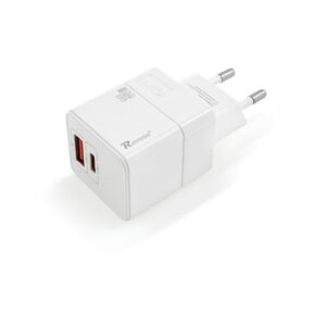 Ładowarka sieciowa REVERSE U63 1xUSB + 1xType C 35W, GaN, Power Delivery biały