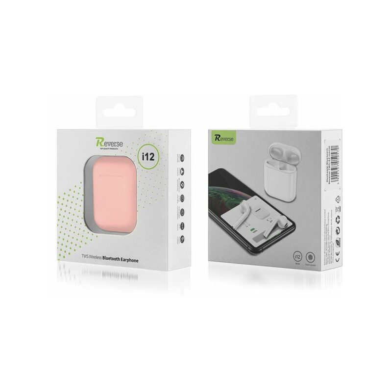 Słuchawki Bluetooth REVERSE TWS i12 różowy
