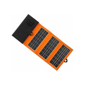 Panel solarny A02 10W, 1x USB czarno-pomarańczowy