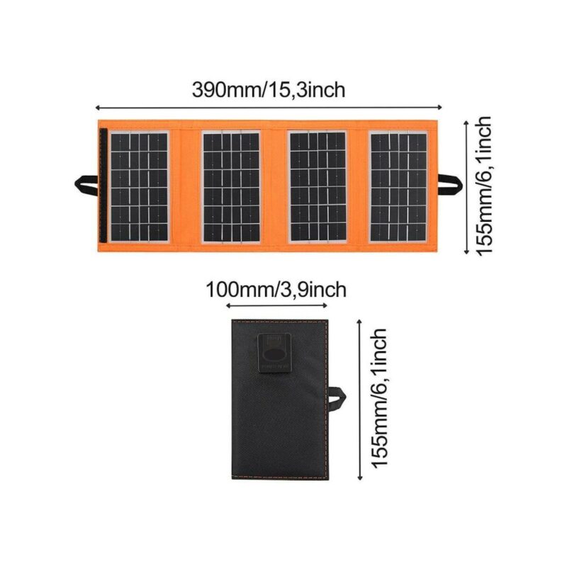 Panel solarny A01 6W 1xUSB czarno-pomarańczowy