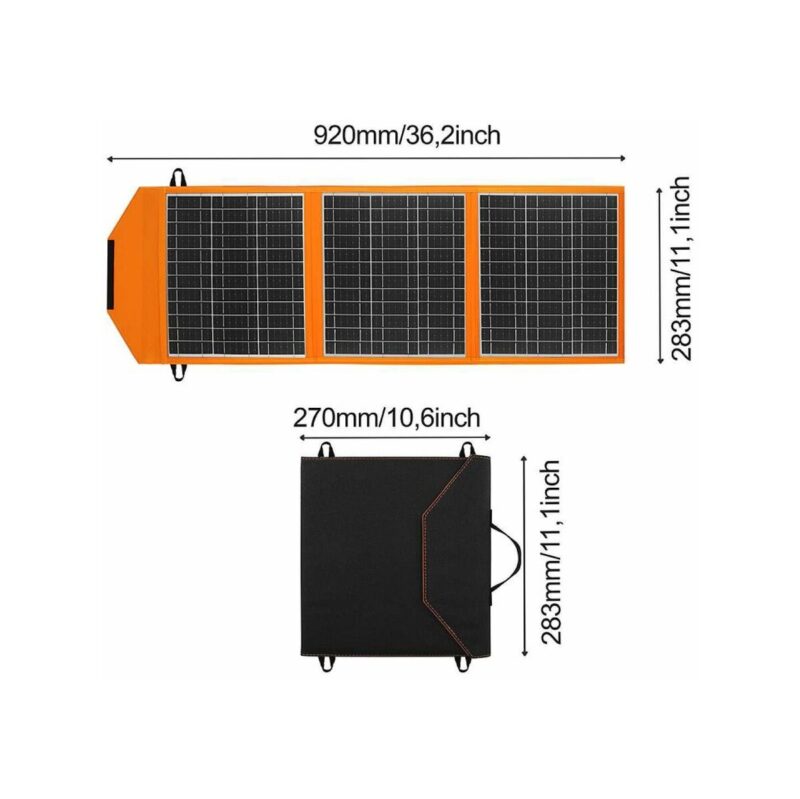 Panel solarny A06 30W, 2xUSB czarno-pomarańczowy