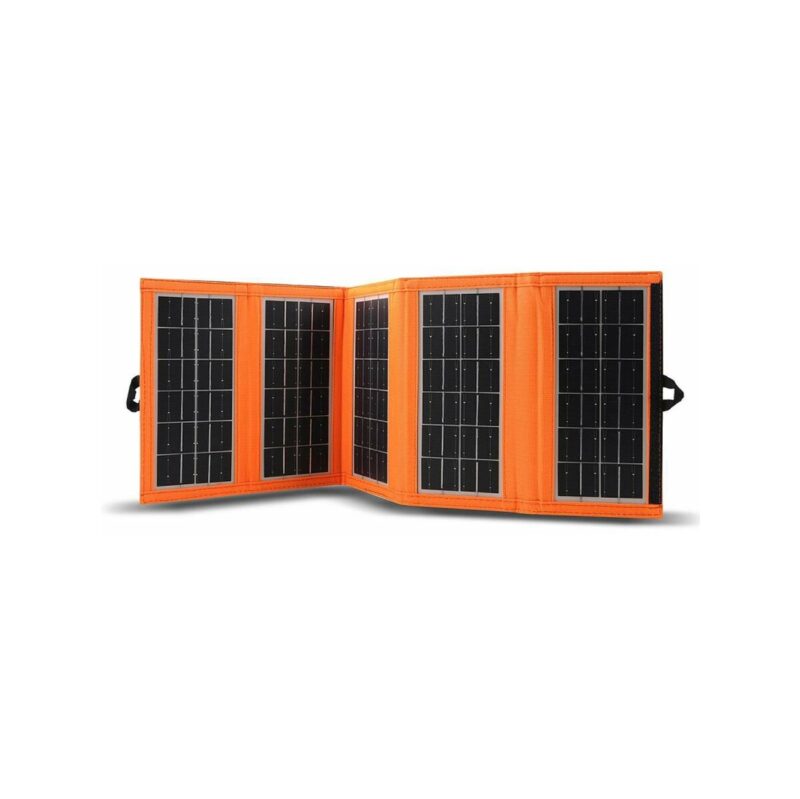 Panel solarny A02 10W, 1x USB czarno-pomarańczowy