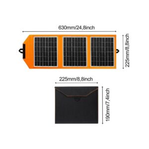 Panel solarny A04 15W, 1xUSB czarno-pomarańczowy