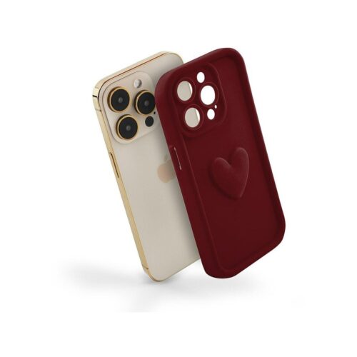 Etui HEARTS do Apple iPhone 14 PRO bordo