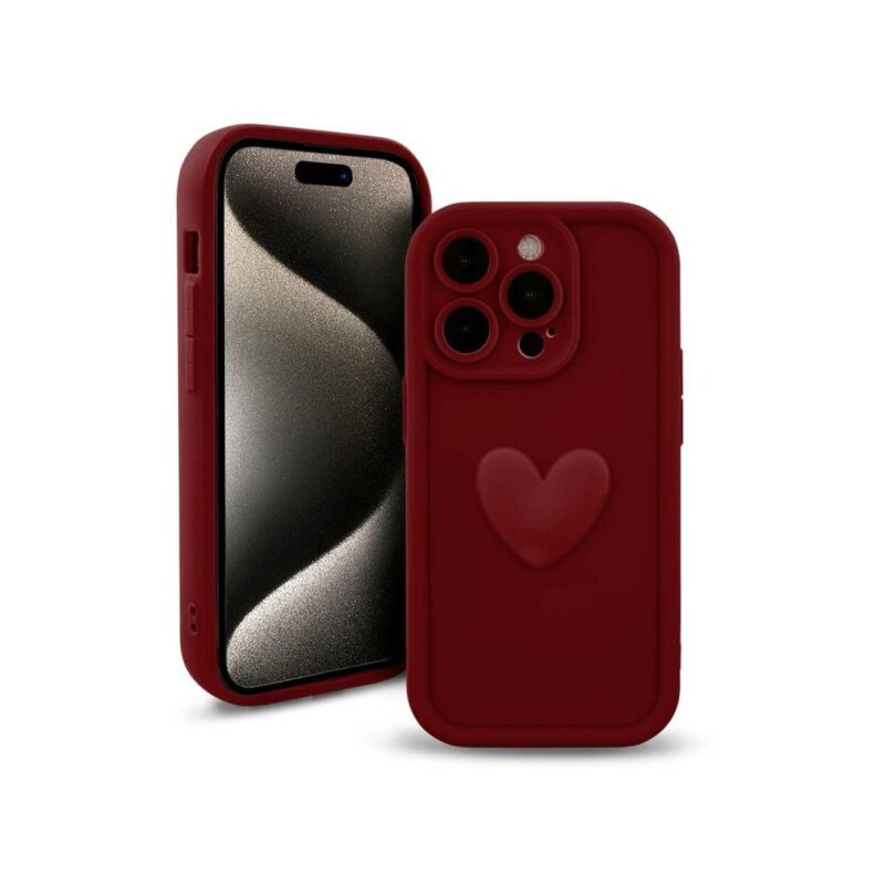 Etui HEARTS do Apple iPhone 14 PRO bordo