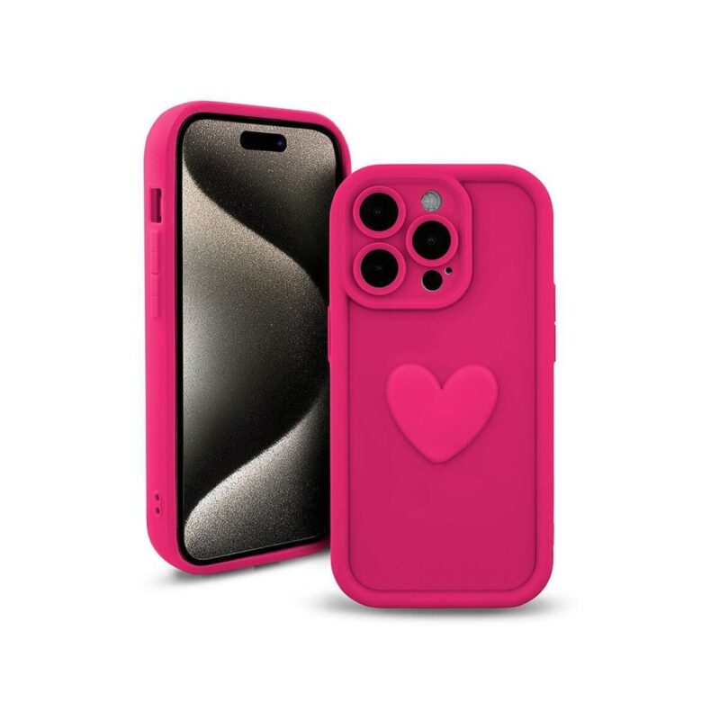 Etui HEARTS do Apple iPhone 15 PRO fuksja