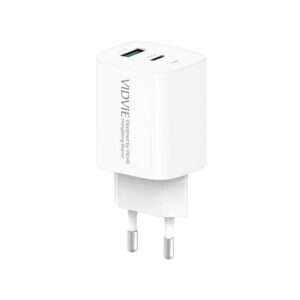 Ładowarka sieciowa VIDVIE PLE248 1xUSB + 1xType C + kabel Type C/iPhone 3A PD 20W biały