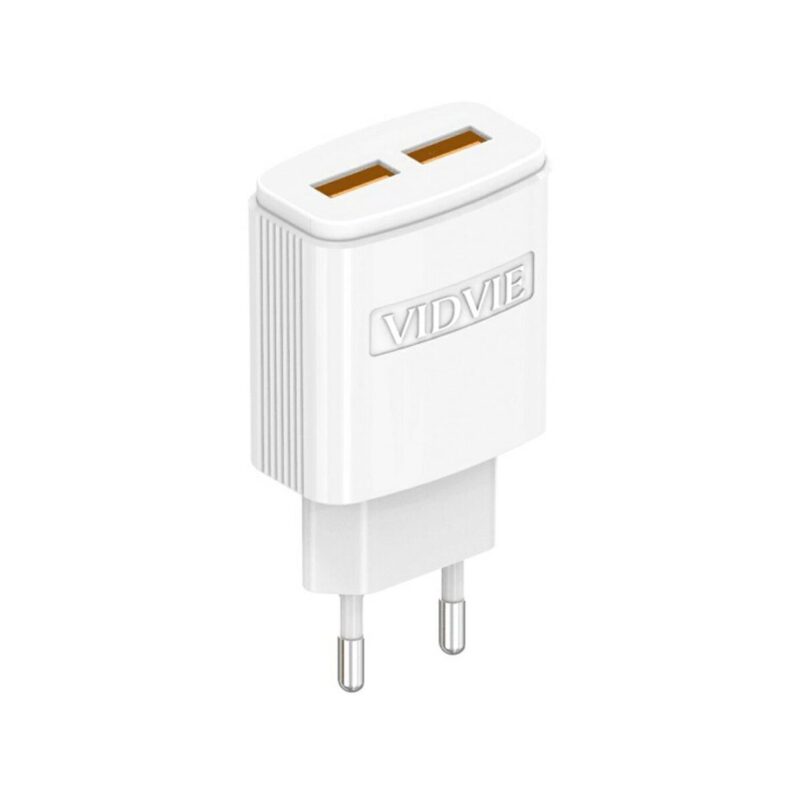 Ładowarka sieciowa VIDVIE PLE245 2xUSB + kabel Micro 2.4A biały
