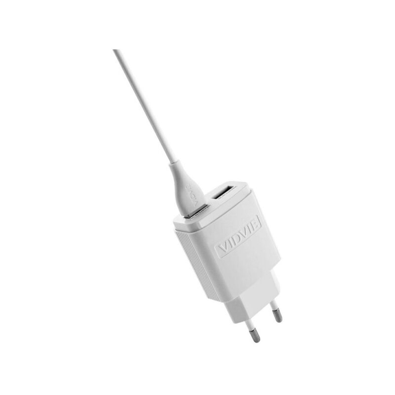 Ładowarka sieciowa VIDVIE PLE245 2xUSB + kabel Micro 2.4A biały