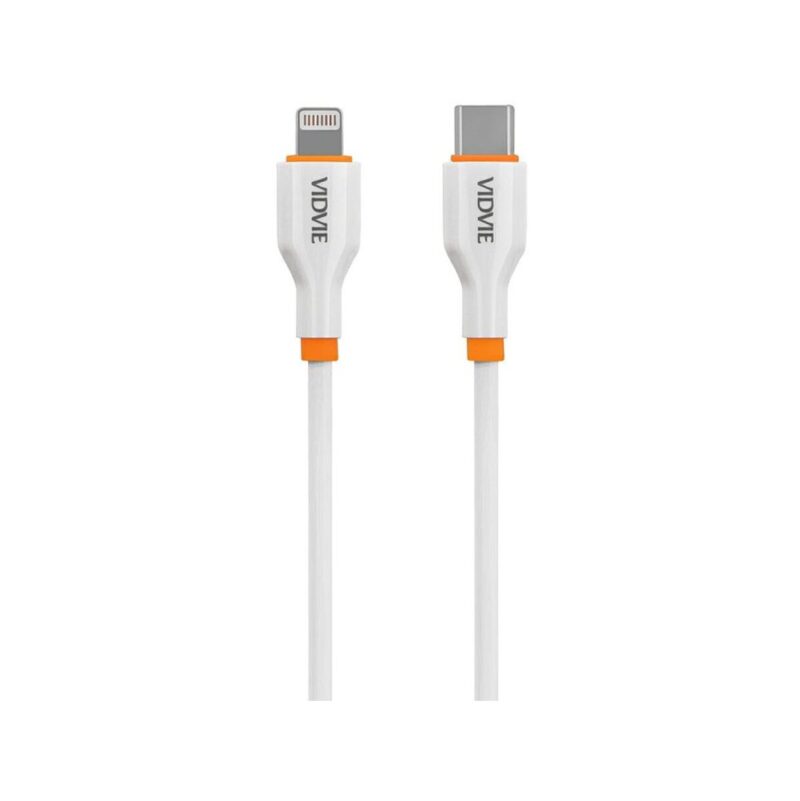 Ładowarka sieciowa VIDVIE PLE248 1xUSB + 1xType C + kabel Type C/iPhone 3A PD 20W biały