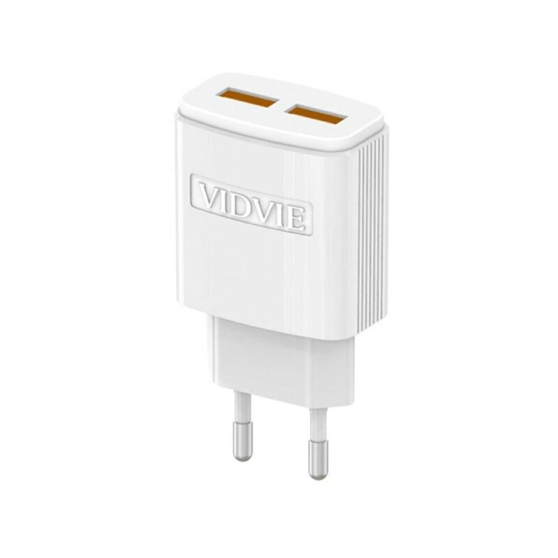 Ładowarka sieciowa VIDVIE PLE245 2xUSB + kabel Type C 2.4A biały