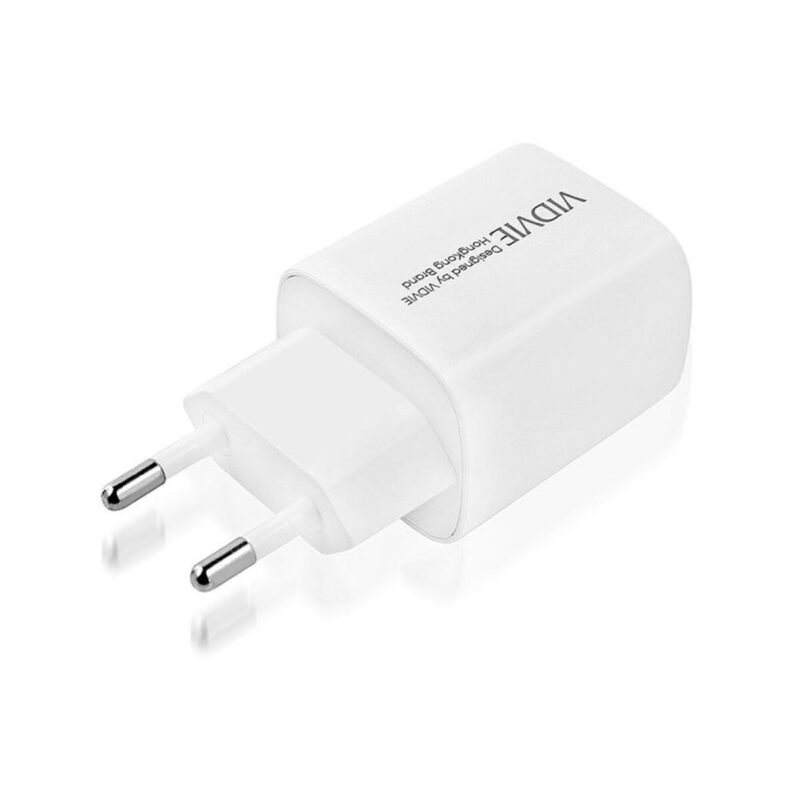 Ładowarka sieciowa VIDVIE PLE248 1xUSB + 1xType C + kabel Type C/iPhone 3A PD 20W biały