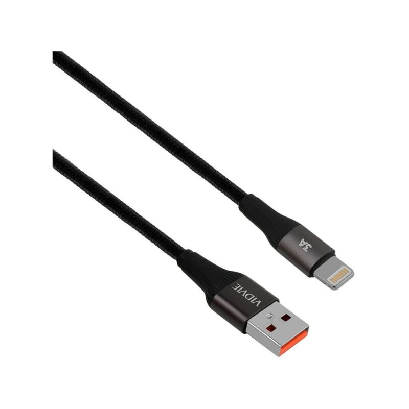 Kabel VIDVIE CB4038 USB/iPhone 3A, 2m czarny
