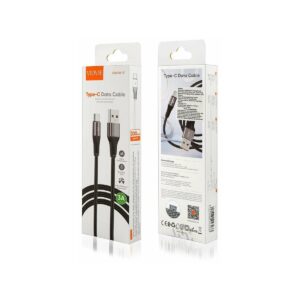 Kabel VIDVIE CB4038 USB/Type C 3A, 3m czarny