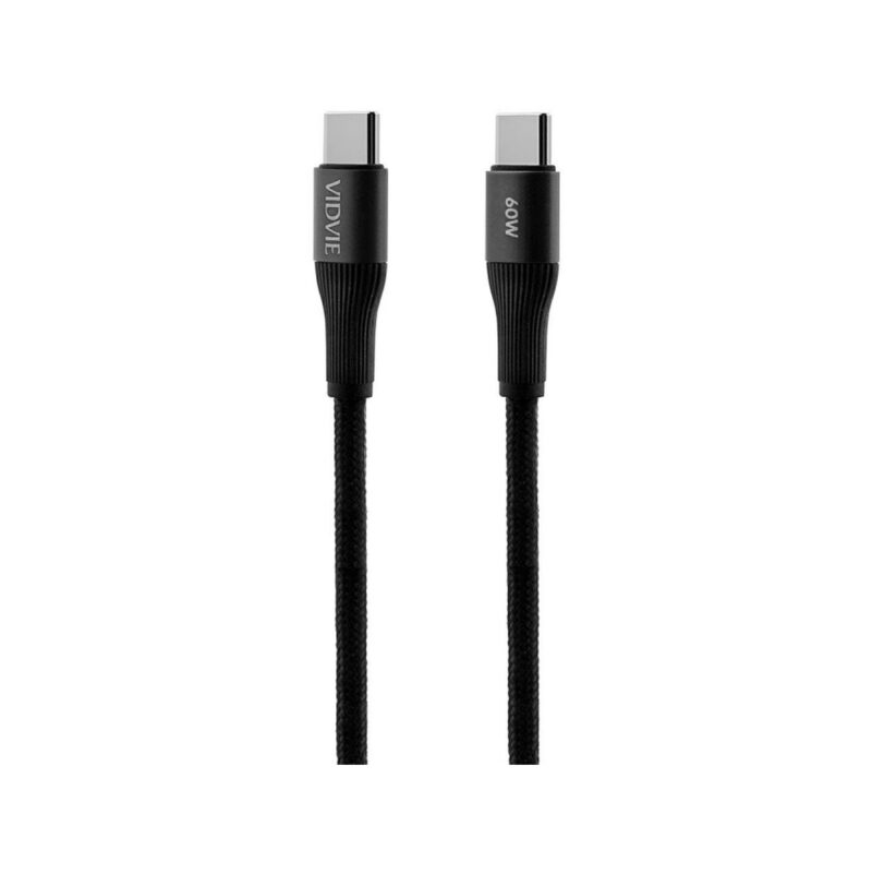 251012-large-default-kabel-vidvie-cb4038-type-c-type-c-60w-2m-czarny Kabel VIDVIE CB4038 Type C/Type C 60W, 2m czarny