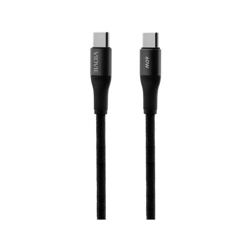Kabel VIDVIE CB4038 Type C/Type C 60W, 2m czarny