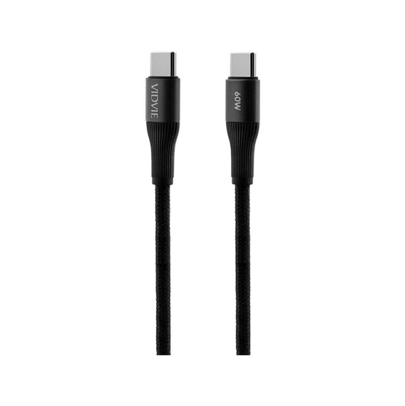Kabel VIDVIE CB4038 Type C/Type C 60W, 2m czarny