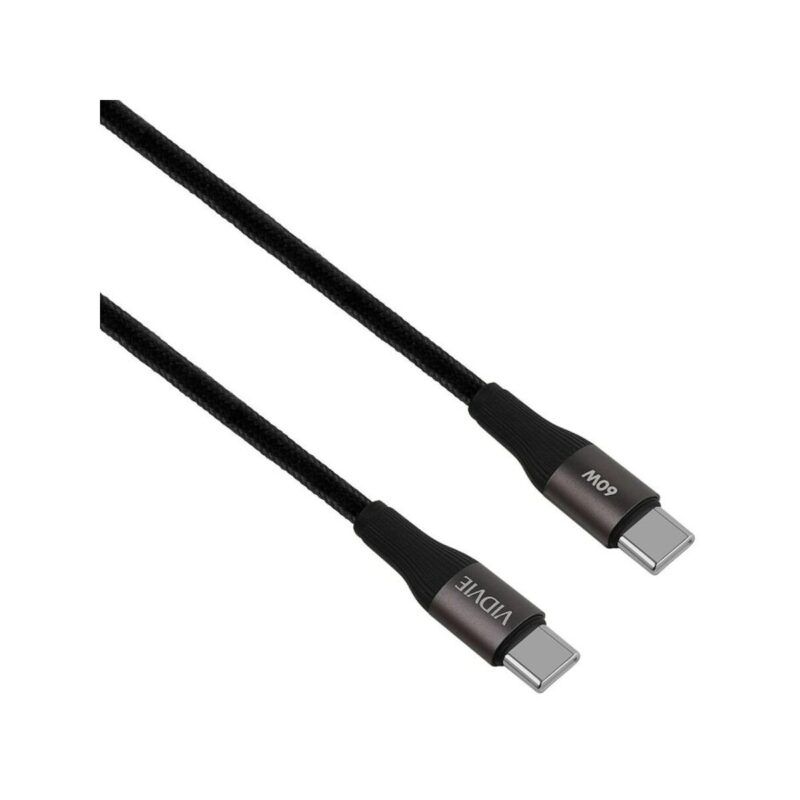 Kabel VIDVIE CB4038 Type C/Type C 60W, 2m czarny