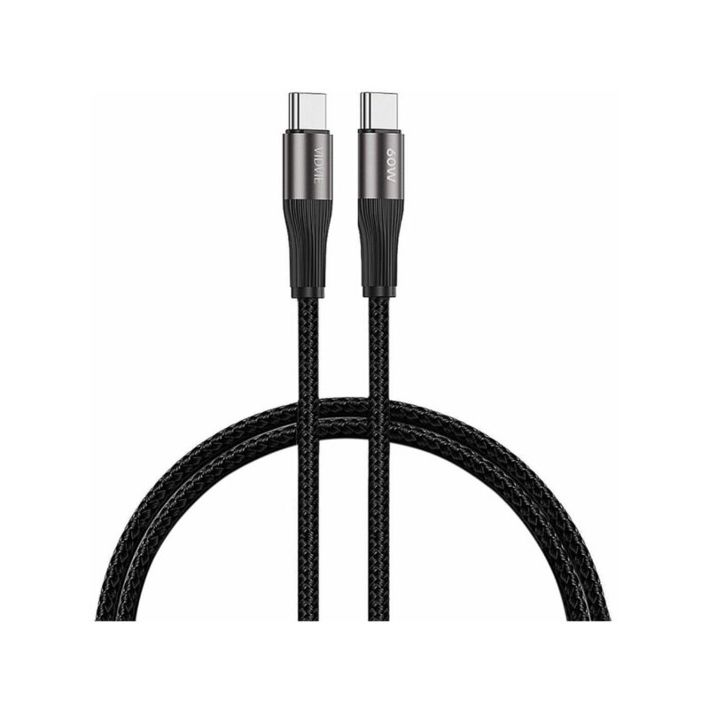 251018-large-default-kabel-vidvie-cb4038-type-c-type-c-60w-2m-czarny Kabel VIDVIE CB4038 Type C/Type C 60W, 2m czarny