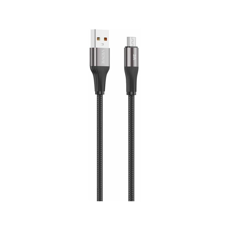 Kabel VIDVIE CB4038 USB/Micro 3A, 3m czarny