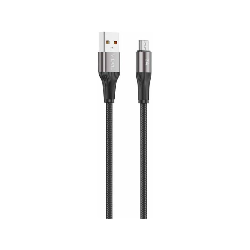 Kabel VIDVIE CB4038 USB/Micro 3A, 3m czarny